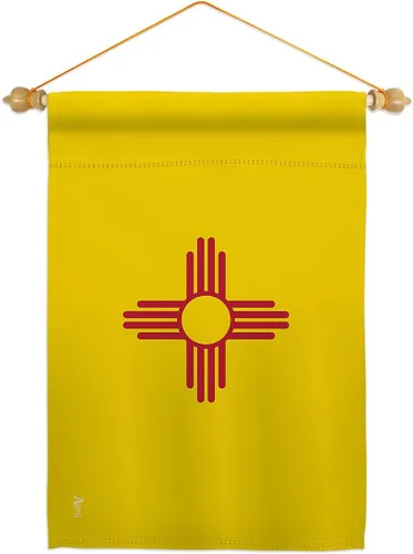 Bandera de jardín de Estados Nuevo México Set de madera Regional Estados Unidos Territorios Americanos República País Particular Área Pequeña