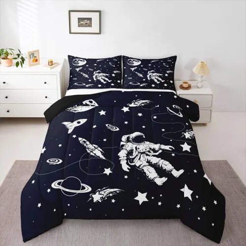 Miniatura 45 de Feelyou Juego de edredón de coche de dibujos animados para niños, edredón de construcción para niños, juego de ropa de cama de camiones y equipos