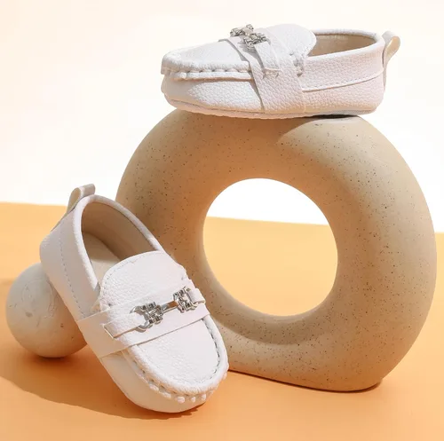 Miniatura 2 de Zapatos Oxford de Greceen para bebés, niños y niñas de cuero PU, mocasines, zapatos de vestir, adecuados para gatear, vestido de novia, fiestas