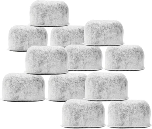 Paquete de 12 filtros de agua de carbón de repuesto para todas las máquinas de café Cuisinart, filtros compatibles con Cuisinart (no KEURIG) para