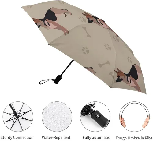 Miniatura 3 de Dragon 8 Ribs - Paraguas de viaje compacto resistente al viento para abrir y cerrar automático, impermeable, paraguas portátil
