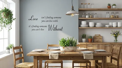 Miniatura 8 de Calcomanía de pared negra de 22 x 10 pulgadas, diseño de amor sin cita