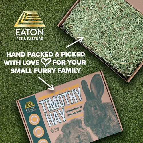 Miniatura 3 de Eaton Pet and Pasture Cultivado de forma natural, mezcla de primer corte, mezcla de huerto de heno Western Timothy, alimento para animales pequeños