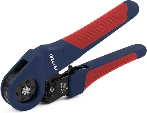 Miniatura 12 de Herramienta de crimpado de virola de alambre para AWG28-10, mini HSC8 6-4A autoajustable con trinquete para terminales de cables y fundas