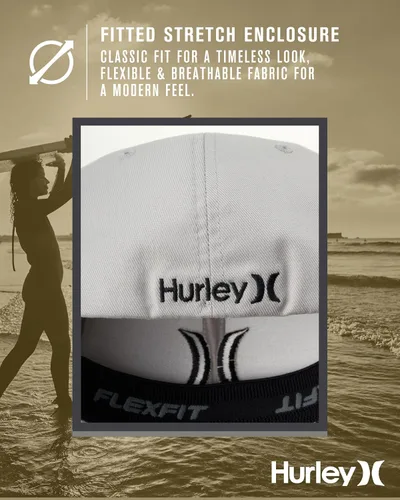Miniatura 137 de Hurley Gorra de béisbol para hombre - Flexfit - Gorras de béisbol ajustadas para hombre (tamaños: S-XL)
