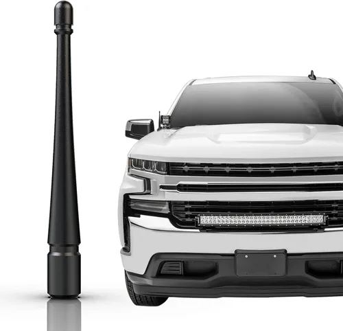 Miniatura 13 de Antena corta de aluminio para accesorios GMC Sierra 1500 2007-2026 - Reemplazo de antena de camión a prueba de lavado de autos - 4 pulgadas