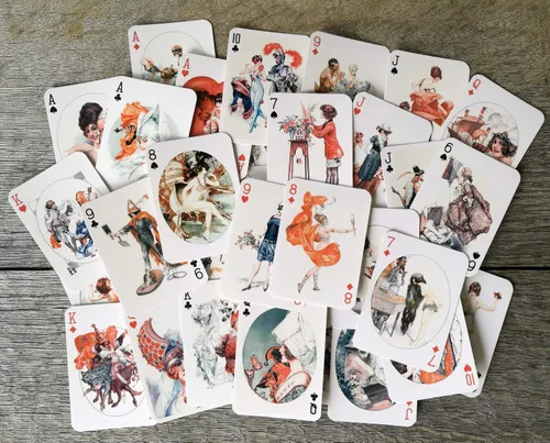 Miniatura 4 de Cheri HEROUARD - Carteles de juego (baraja de póquer 54 cartas, todas diferentes) Art Deco Vintage La Vie Parisien carteles