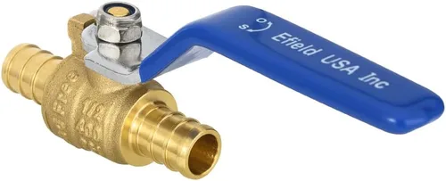 Miniatura 3 de 6 PCS1/2 "PEX válvula de latón de bola, conexión Pex de púas, válvula de cierre de parada de agua de puerto completo, niveles rojo (caliente) y azul