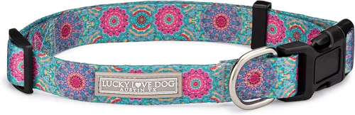 Miniatura 41 de Lucky Love Dog - Collar para perras pequeñas, diseño Blackbird de estampado alegre con flores de primavera y verano, talla XS