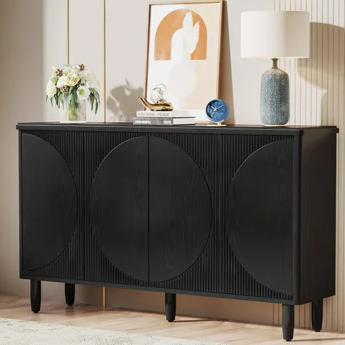 Tribesigns Aparador de buffet con almacenamiento, armario de almacenamiento moderno, mesa de buffet con puertas para sala de estar, cocina, comedor
