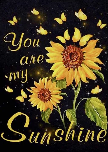 MVVMTOP Kits de pintura de diamantes 5D para adultos, palabras de girasol, taladro completo, arte de punto de cruz, pintura por números para