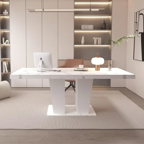 Miniatura 27 de SSLine Mesa de comedor rectangular extensible de 35 a 118 pulgadas, mesa de reuniones de conferencias súper larga para 6, 8, 12 personas, mesas