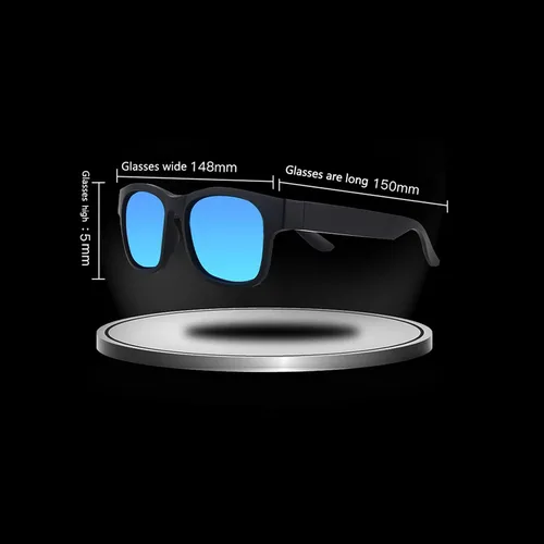Miniatura 7 de IVY Lentes inteligentes, lentes de sol de audio inalámbricos Bluetooth con auriculares abiertos y llamadas manos libres, color negro glamour