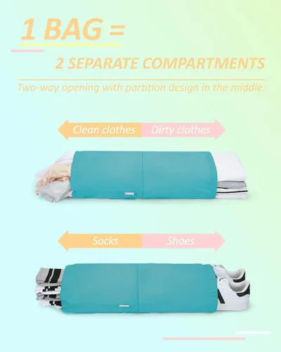 Miniatura 4 de BAGSMART - Juego de 6 cubos de compresión para maletas, juego de 6, 4 y 2, cubos organizadores de viaje, juego de bolsas expandibles, organizadores