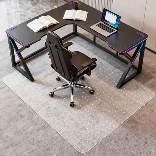 Miniatura 23 de Vicwe Tapete grande para silla de oficina para suelos alfombrados, 60 x 48 pulgadas, alfombrillas rectangulares para sillas de escritorio