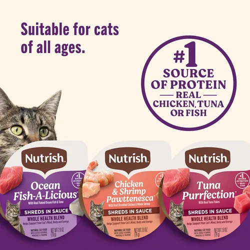 Miniatura 9 de Rachael Ray Nutrish - Alimento húmedo natural para gatos, paquete variado Ocean Lovers, taza de 2.8 onzas (paquete de 12), sin granos