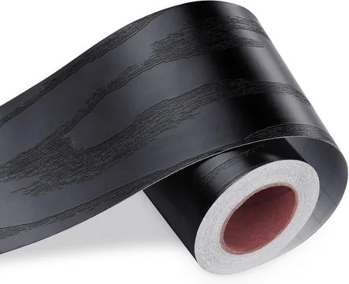 LaCheery Marco de Espejo de Madera Negra Borde Despegar y Pegar Cinta de Borde de Espejo Negro Bordes de Papel Tapiz para Espejos de Baño Adhesivo