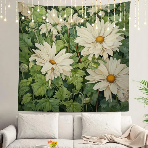 Miniatura 37 de Shrahala Tapiz de pared con paisaje de lago de otoño, bosque amarillo, para colgar en la pared, tapiz grande, decoración de fibra de poliéster