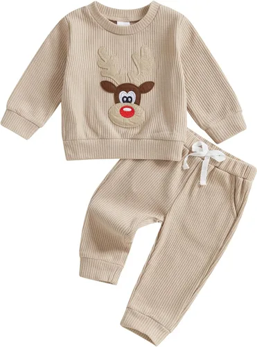 Miniatura 40 de Conjunto de camisa larga y divertida para bebé niño y niña, ropa de primera Navidad, 6, 12, 18, 24 meses, 2T