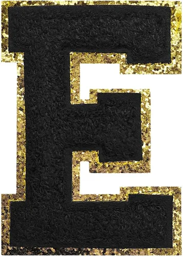 Miniatura 95 de GYGYL - 3 parches de letras deportivas de felpilla con purpurina, parches para planchar de tamaño grande para decoración de disfraces
