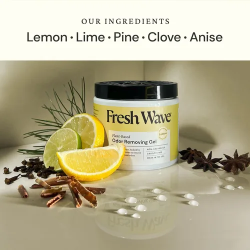 Miniatura 2 de Fresh Wave Gel eliminador de olores de limón, 15 onzas, paquete de 2 – Absorbentes de olores más seguros para el hogar, eliminador de olores natural