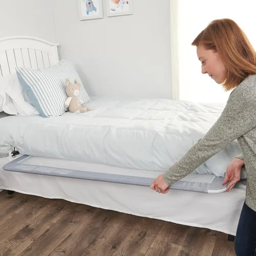 Miniatura 7 de Regalo Hideaway Barandilla de Cama Extra Larga de 54 Pulgadas, con Sistema de Seguridad de Anclaje Reforzado, Gris