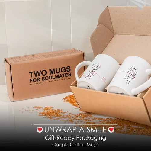 Miniatura 4 de BoldLoft Happy Ever After - Tazas de café para novia y novio, regalos de boda para parejas, recién casados, despedida de soltera, compromiso