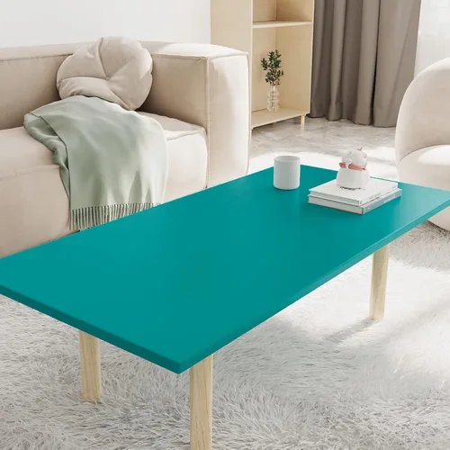 Miniatura 6 de VEELIKE Papel tapiz azul turquesa mate de 15.7''x118'' Papel de contacto azul despegable y adhesivo Impermeable Autoadhesivo Papel de pared
