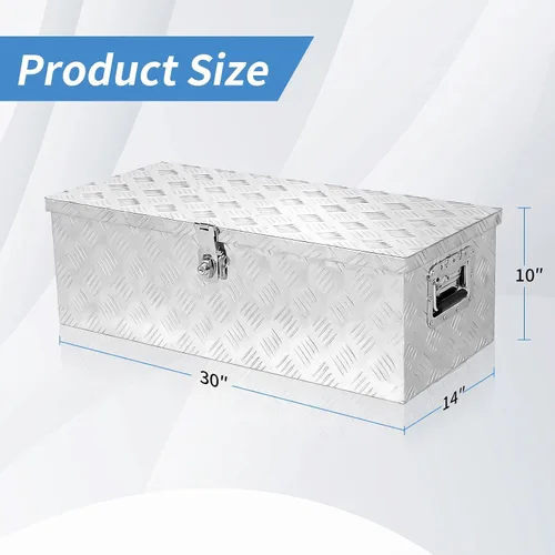 Miniatura 3 de Caja de herramientas de aluminio para camión de 30 pulgadas, cajas de herramientas para camioneta, caja de herramientas para caravana, ATV