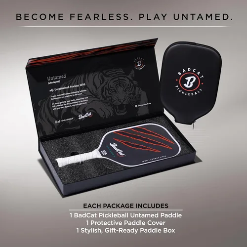 Miniatura 9 de Untamed Paddle Fibra de carbono T700 cruda para un máximo giro, potencia y control Diseño termoformado ligero profesional de 0.630 in Paleta