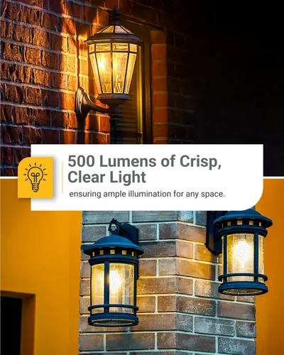 Miniatura 4 de Sunco - Paquete de 10 bombillas LED B11 para exteriores del atardecer al amanecer, bombillas Edison para iluminación de porche, 500 LM, 5 W