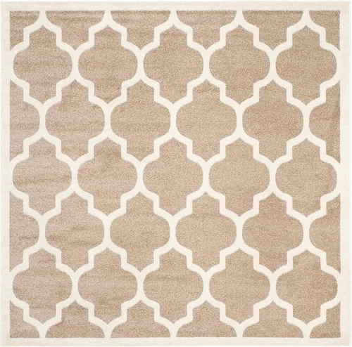 Miniatura 23 de SAFAVIEH Amherst Collection AMT420E - Alfombra para pasillo, 2 pies 3 pulgadas x 7 pies, beige y gris claro, diseño de enrejado marroquí,