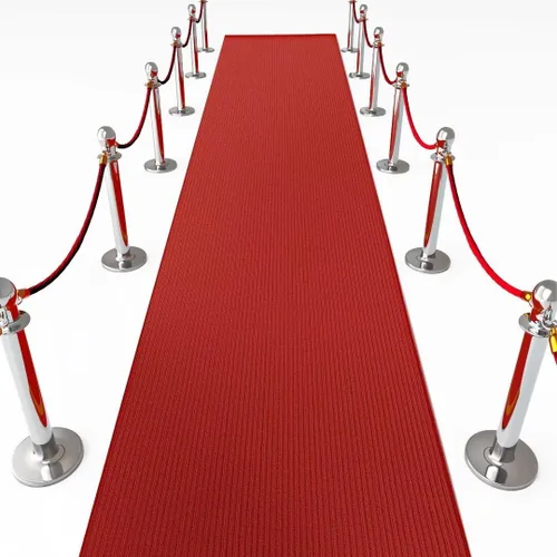 Miniatura 8 de HOMBYS Alfombra roja extra gruesa de 450 GSM para fiestas y eventos, 2.6 x 30 pies, camino de pasillo rojo para ceremonia de boda, alfombra