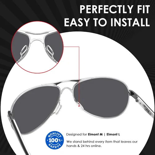 Miniatura 3 de BLAZERBUCK Almohadillas de nariz de repuesto transparentes para gafas de sol Oakley Elmont M