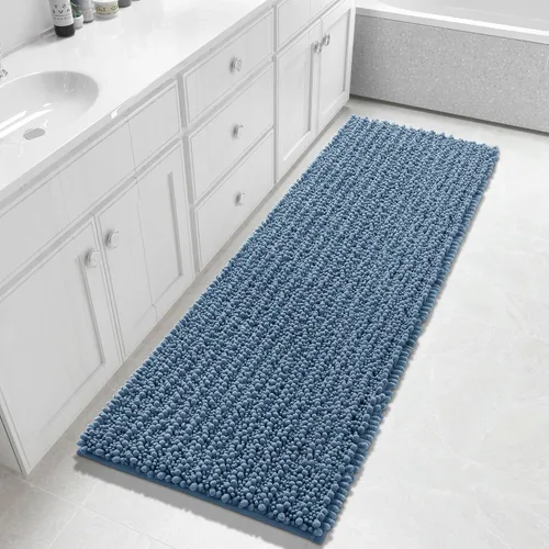 Miniatura 65 de Yimobra Alfombras de Baño Antideslizantes Lavables - Alfombra de Baño de Chenilla Ultra Suave Absorbente, Alfombra Peluda de Secado Rápido para Negro