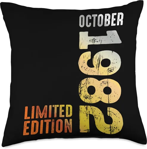 Miniatura 4 de Since October 1982 Retro 1982 Vintage 1982 October Throw Pillow