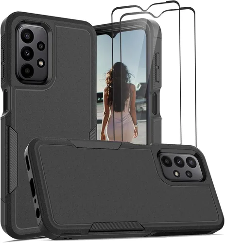 Miniatura 268 de Jeylly Compatible con Samsung Galaxy A22 5G Funda, Funda Samsung A22 5G con 2pcs protectores de pantalla de vidrio templado