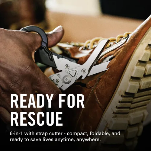 Miniatura 3 de LEATHERMAN, Raptor Rescue - Tijeras 6 en 1 para emergencia/trauma de alta resistencia con rompedor de vidrio de carburo y cortador de correa
