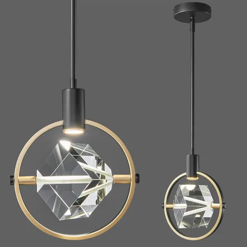 Miniatura 8 de Lámpara colgante de techo para isla de cocina, moderna mini luz colgante LED integrada, lámpara colgante de cristal en negro, dormitorio, comedor