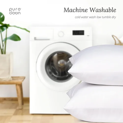 Miniatura 6 de puredown Relleno de almohada de plumas de 22 x 22 pulgadas (paquete de 2, blanco), almohadas grandes para suelo, sofá, cama, lavable a máquina