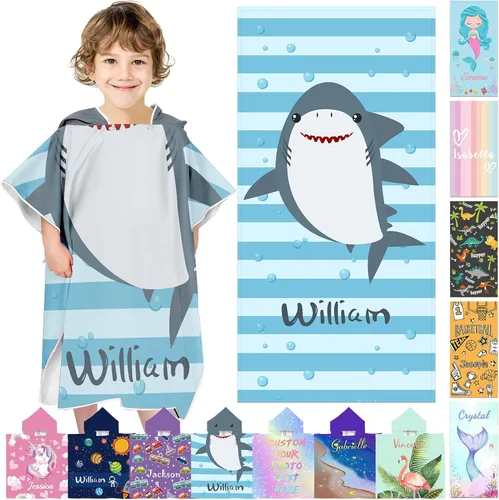 Miniatura 8 de Toallas de playa personalizadas para niños, toallas de playa personalizadas con nombres, regalos personalizados para niños pequeños, niñas