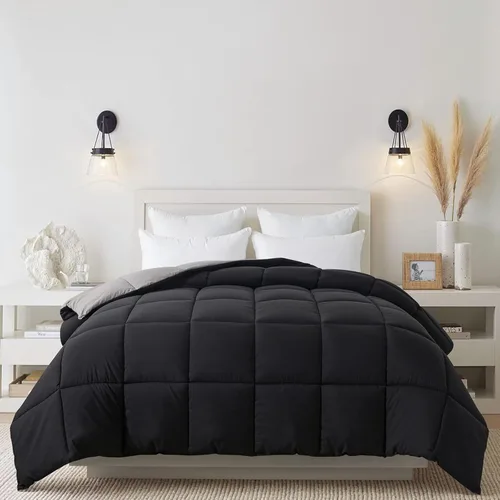 Miniatura 7 de Cosybay - Edredón con relleno alternativo y acolchado suave, para todas las estaciones, inserto de colcha con pestañas en las esquinas, 102x90
