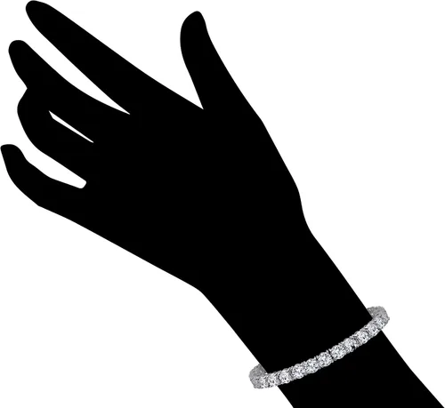 Miniatura 5 de Tienda Collection Sterling Silver Tennis Bracelet set with Round Cut Infinite Elements Cubic Zirconia