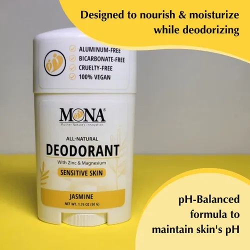 Miniatura 4 de MONA BRANDS - Desodorante natural para mujeres y hombres, para pieles sensibles, sin aluminio ni bicarbonato de sodio