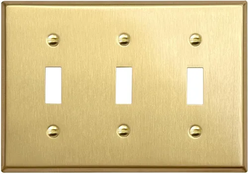 Miniatura 15 de Rio Salto Colección Signature BRAS Signature Colección de tamaño mediano de metal dorado con interruptores de palanca doble para luz de pared