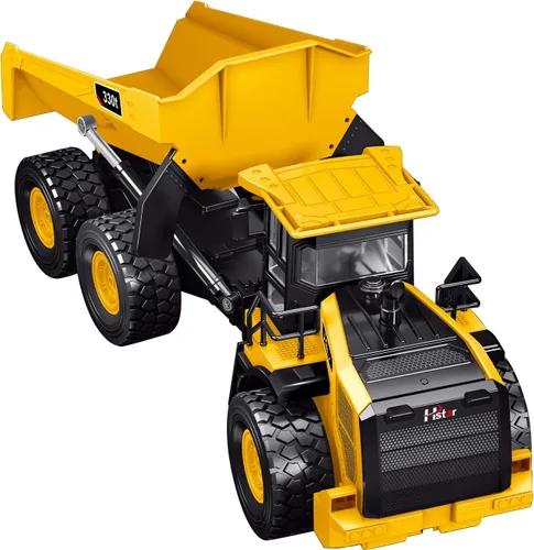 Miniatura 7 de RC Camión Volquete, Camión Volquete a Control Remoto de 11 Canales con Luces/Sonidos/2 Baterías para Adultos, Juguetes de Vehículos de Construcción