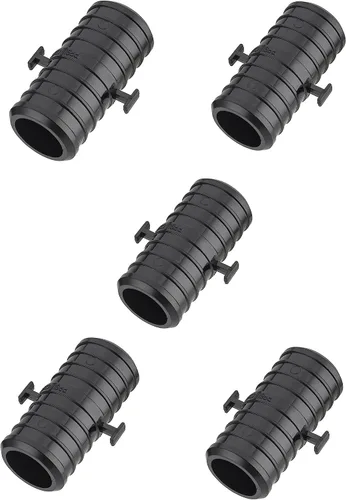 Paquete de 5 accesorios EFIELD Pex Poly PPSU de púas de 1 pulgada x 1 pulgada, acoplamiento recto con pestaña de posición, ASTM F2159