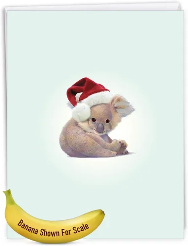 Miniatura 8 de The Best Card Company - Tarjeta de Navidad de animales grandes para hombres y mujeres (8.5 x 11 pulgadas) - Adorable tarjeta de notas de vacaciones