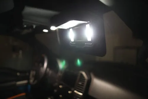 Miniatura 3 de iJDMTOY 3-SMD 1.142 in 6614F Bombillas LED de repuesto para luces de espejo de vanidad interior de coche, color blanco xenón