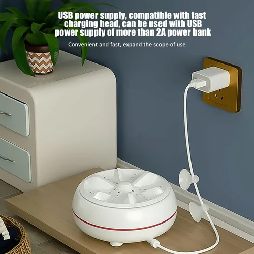 Miniatura 7 de Mini lavadora, turbina portátil turbo esteriliza lavavajillas compactos con USB adecuado para viajes de negocios, sala universitaria, apartamento